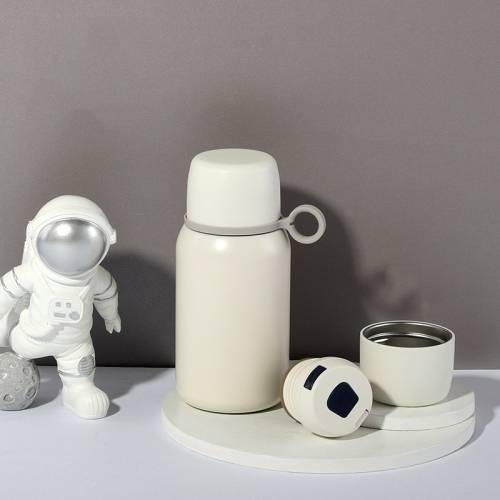 316 Stainless Steel Insulation Cup Large Capacity Big Belly Cup with Strap(White)