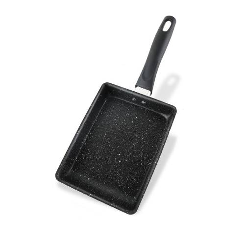 JBY-6658 Small Frying Pan Tamagoyaki Pan Maifanshi Non-Stick Frying Pan Square Omelette Pan,Size: Small (Bakelite Handle)