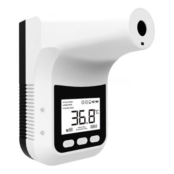Handsfree Non-contact Forehead Body Light-sensitive Distance Sensor Infrared Thermometer, 2.8 inch LCD Display Screen