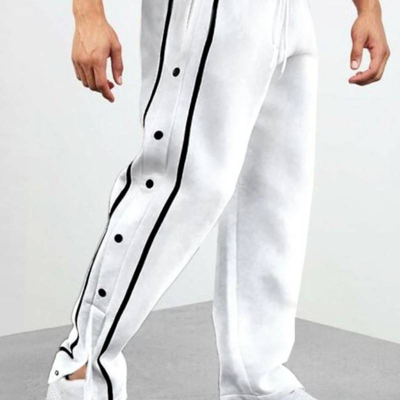 Men&#039;s 100% Cotton Casual Straight Leg Sweatpants