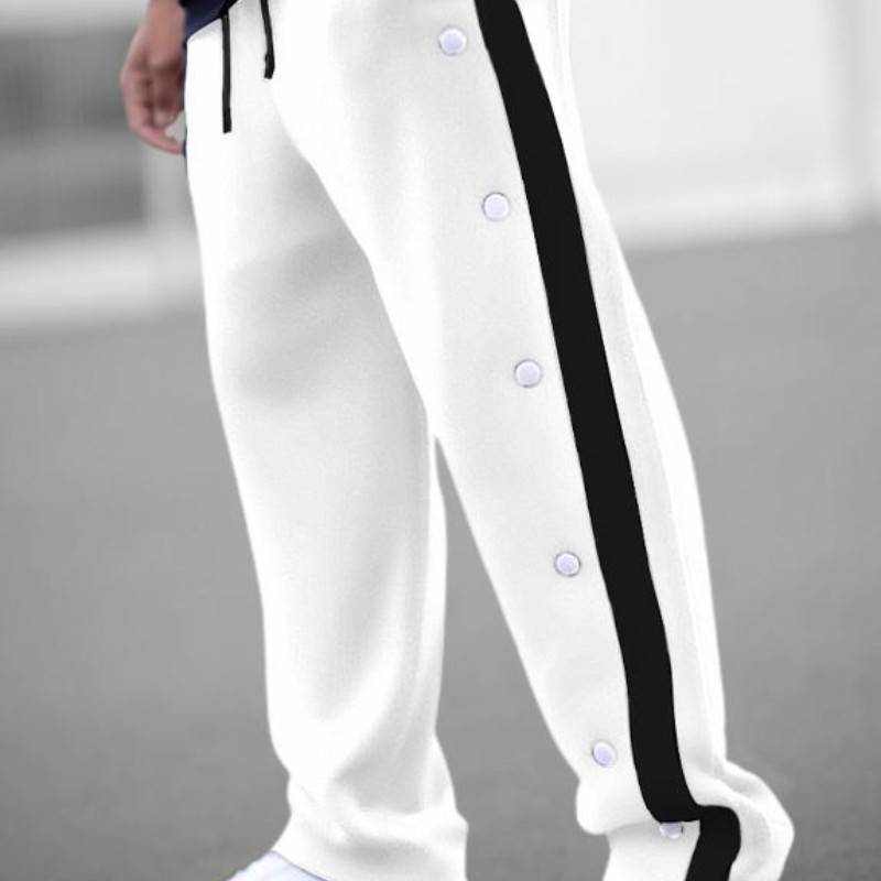 Men&#039;s Casual Cotton Wide Leg Jogger Sweatpants-2