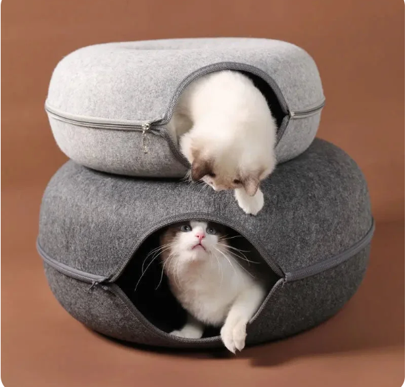 Cat Tunnel Bed /Donut Cat Cave