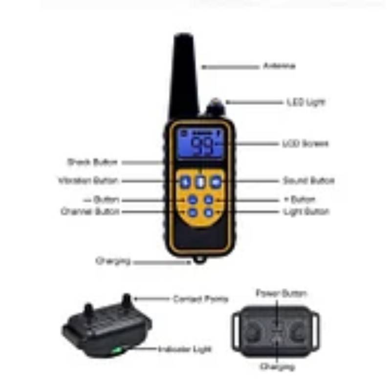 Dog Training Shock Collar Dog Pets Reflective Trainer Anti Bark Rechargable Behaviour Training For Pets