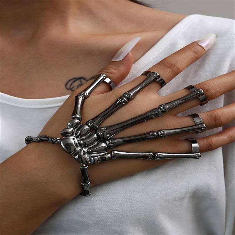 Women&#039;s Halloween Ring Bracelet All-in-One Chain