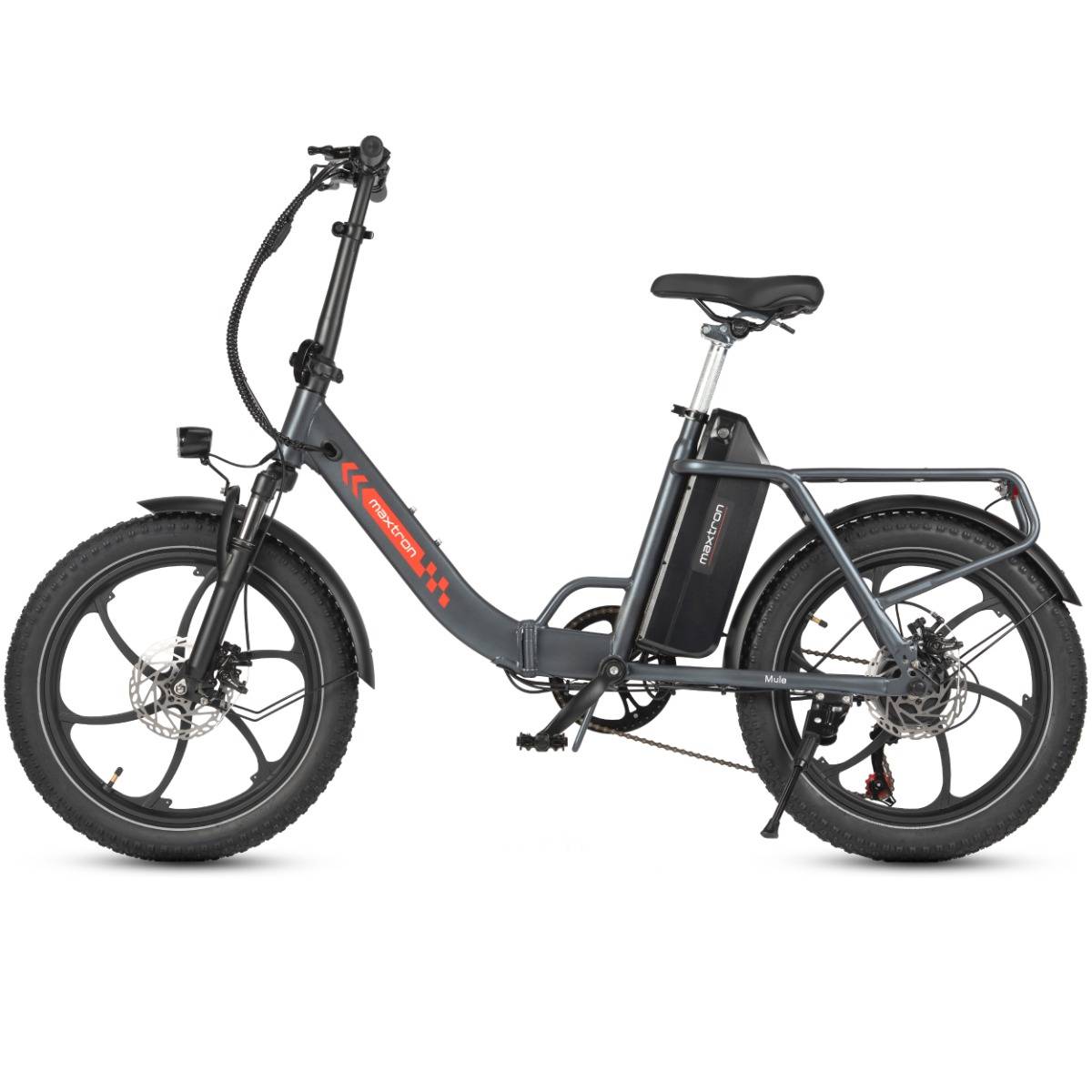 [EU Direct]MAXTRON Mule Folding Electric Bike 20*3.0 Tire 48V 20Ah 350W 7-Speed Max Speed 25 km/h 70KM Range Suspension Fork E-Bike