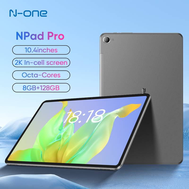 N-one Npad Pro 4G Tablet PC 10.36&#039;&#039; 2000x1200 2K FHD IPS Screen Unisoc Tiger T616 8GB RAM 128GB ROM Android 12, 5MP+13MP Cameras