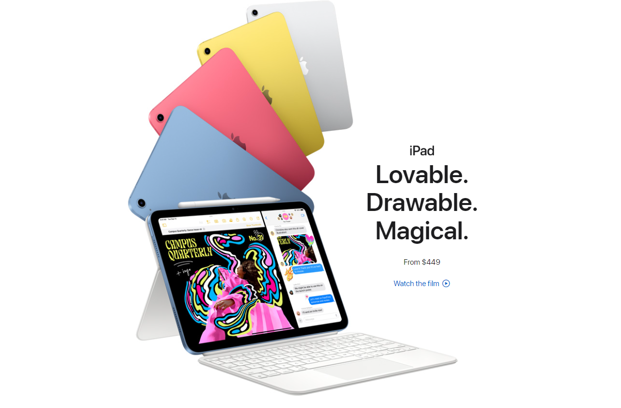 Original Apple iPad 10.9-inch  Wi-Fi Only  (2022，10th generation)