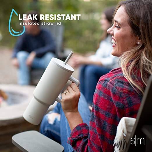 Simple Modern 40 oz Tumbler with Handle and Straw Lid | Insulated Reusable Stainless Steel Water Bottle Travel Mug Iced Coffee Cup | Gifts for Women M