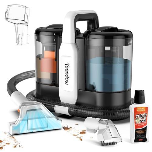 Teendow C5 Washing Vacuum Cleaner Carpet Cleaner, Powerful 500 W Brush Motor, Low Noise, 1500ml Large Water Tank Capacity