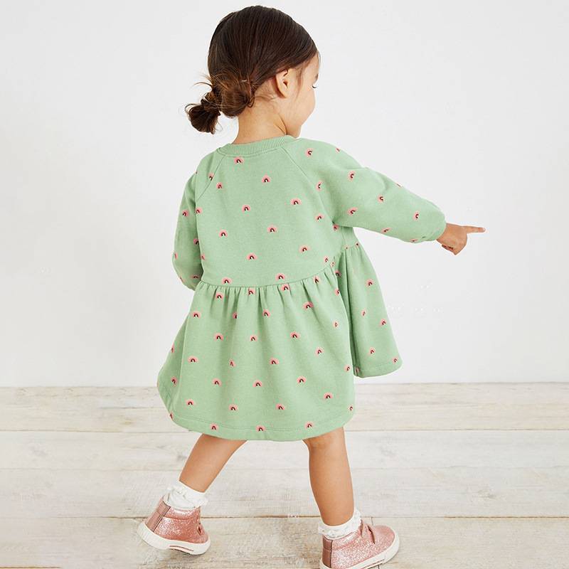 Cotton princess dress home casual children&#039;s long sleeves Dress