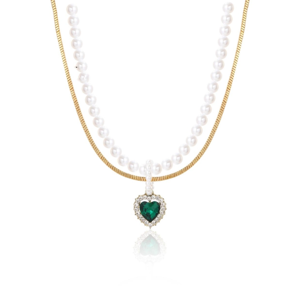 Pearl Chain Love Ladies Temperament Necklace Collarbone Chain