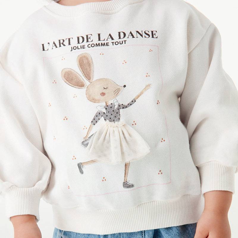 Autumn long sleeve girls&#039; sweatshirt print cotton top new kids jumper