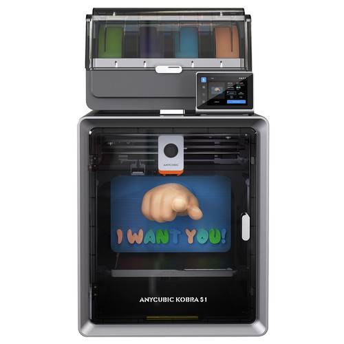 Anycubic Kobra S1 Combo 3D Printer, Up to 8-Color Printing, Ace Pro Color Engine, 600mm/s Ultra-Fast Speed, Auto-leveling, 320°C Hotend, 44dB Ultra-Qu