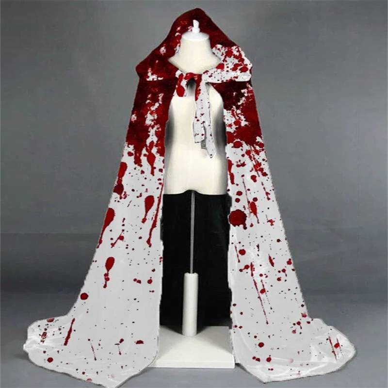 Women&#039;s Halloween Horror Bloodstained Print Cape