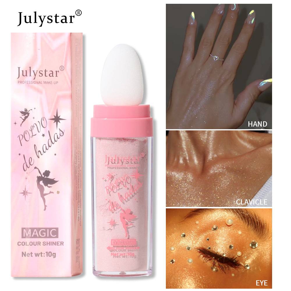 Fairy Highlight Pat Powder Full Body Highlight Brightening Natural Three-dimensional Contouring Blush Cross-border Douyin Makeup Supply
