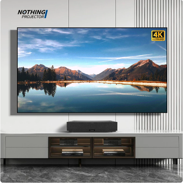 Tela Quadro fixo para Projetores Ultra Curto Lance, Pet Cristal ALR Beamer, NP Black Series, 4K, 100&quot;
