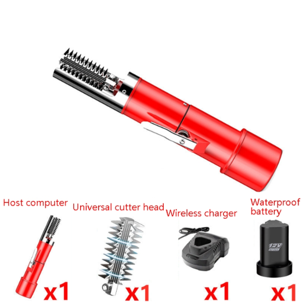 Electric fish scaling machine Home automatic wireless scaling tool national standard black single battery + cutter head
