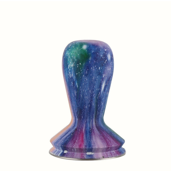 58mm Colorful Silicone Frosted Handle Coffee Hammer 304 Stainless Steel Coffee Press Accessories Starry Sky