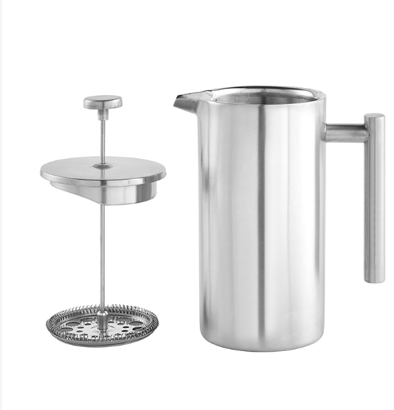 304 stainless steel French press coffee pot and tea kettle, capacity: 1000ml