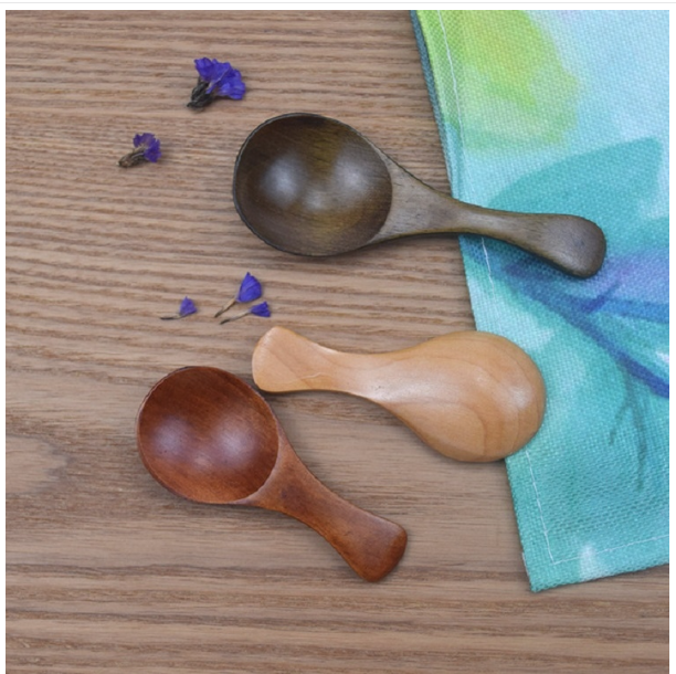 10 pieces sold, wooden milk powder spoon with short handle and wide mouth, wooden seasoning tea spoon, A type log