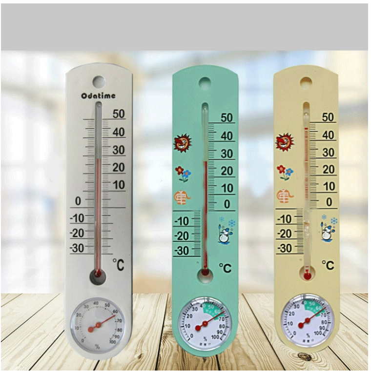 Indoor home use high accuracy sensor wall mounted temperature and humidity meter Color Random