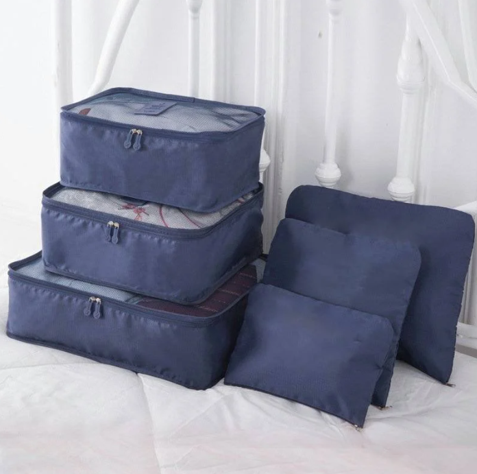 6 pieces portable luggage packing boxes