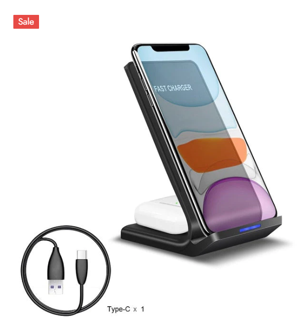 Qiuck Charge Dock-Qi Wireless Charger Stand
