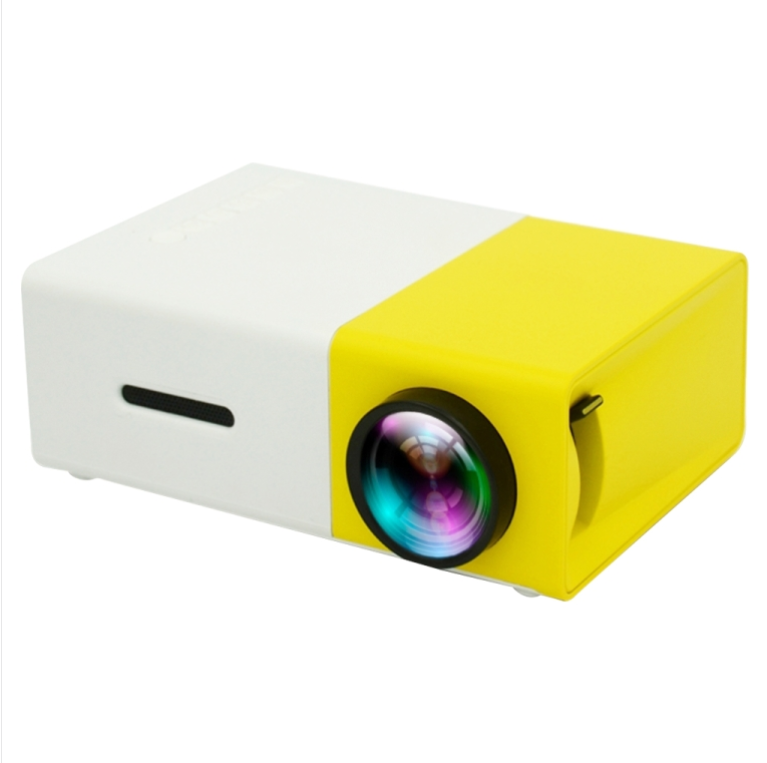 YG300 400 lumens Projector with remote control, support HDMI, AV, SD, USB interface (built-in 1300mAh lithium battery)