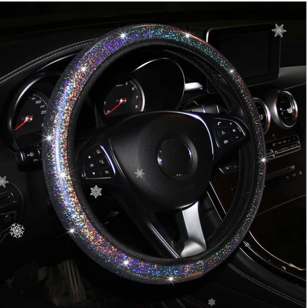 New Car Auto Steering Wheel Cover Bling Breathable Anti-slip Protector