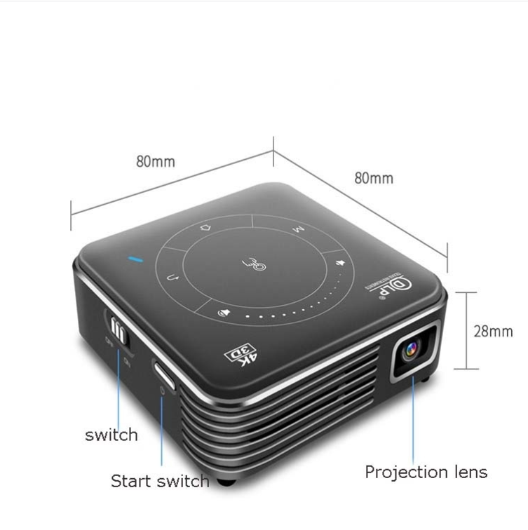 P11 854x480 DLP Smart Projector with IR Remote, Android 9.0 ,4GB+32GB