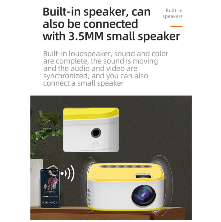 T20 320x240 400 Lumens Portable Projector Home LED Projector, Same Screen Edition