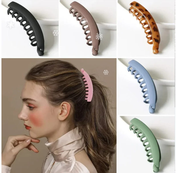 Large Banana Hair Clips Non-slip Ponytail Clip  Holder for Women and Girls