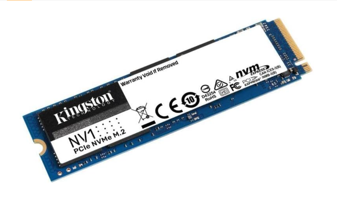 SSD Kingston SNVS 500GB padrão NV1 formato M.2 2280 NVMe ultra rápido - Leitura/Gravação: 2100/1700 MB/seg