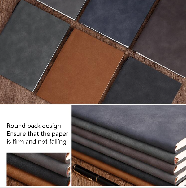 2 copies for sale Business notebook PU retro soft leather office notepad, cover color: brown ordinary style, specifications: A5