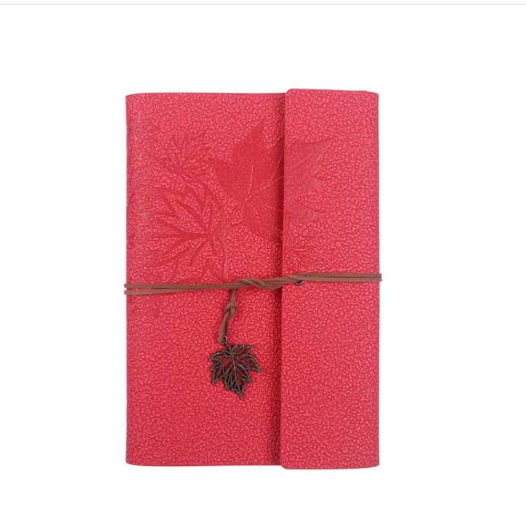 PU vintage strap handbook notebook loose-leaf notebook imitation copper maple model