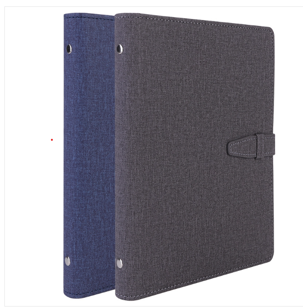 Deli 3309 A5 loose-leaf notebook, office and business carry-on meeting record book, shipped in random colors