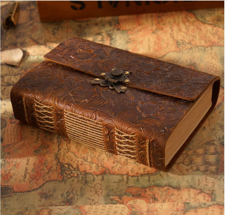 Handmade Sketchbook Cowhide Book Vintage Notepad Notebook Diary Gift