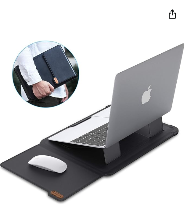Nillkin Capa para laptop de 15,6 polegadas, suporte ajustável, bolsa resistente a choques de computador com mouse pad para MacBook Pro 16&quot;/15&quo