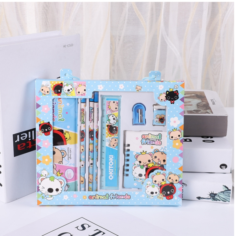 2 Sets Sold 8899 Elementary School Activity Prizes Cartoon Stationery Gifts Children&#039;s Stationery Sets
