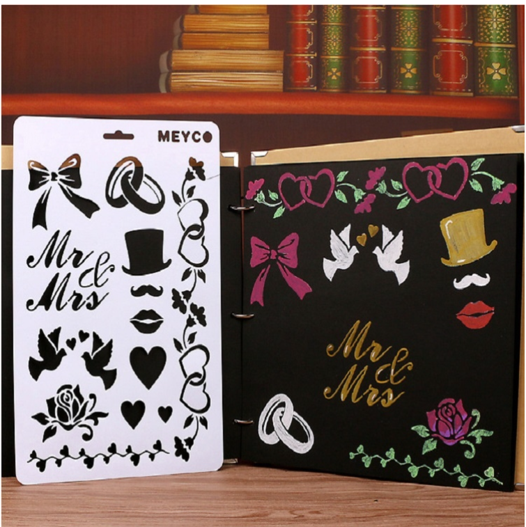 2 pieces of a sale Children&#039;s painting theme templates ruler tools skeleton drawing board pattern random delivery
