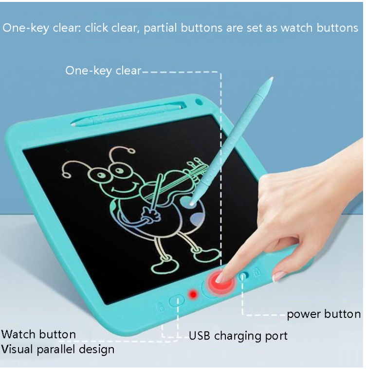 Children&#039;s LCD Drawing Board Electronic High Glossy Writing Board Smart Rechargeable Handwriting Board, Style: 11.5 inch