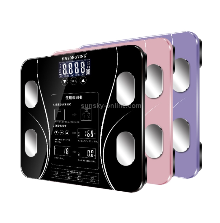 LCD Display Body Fat Electronic Smart Weighing Scale Bathroom Fat Scale Digital Body Weight Scale (Rechargeable Model)