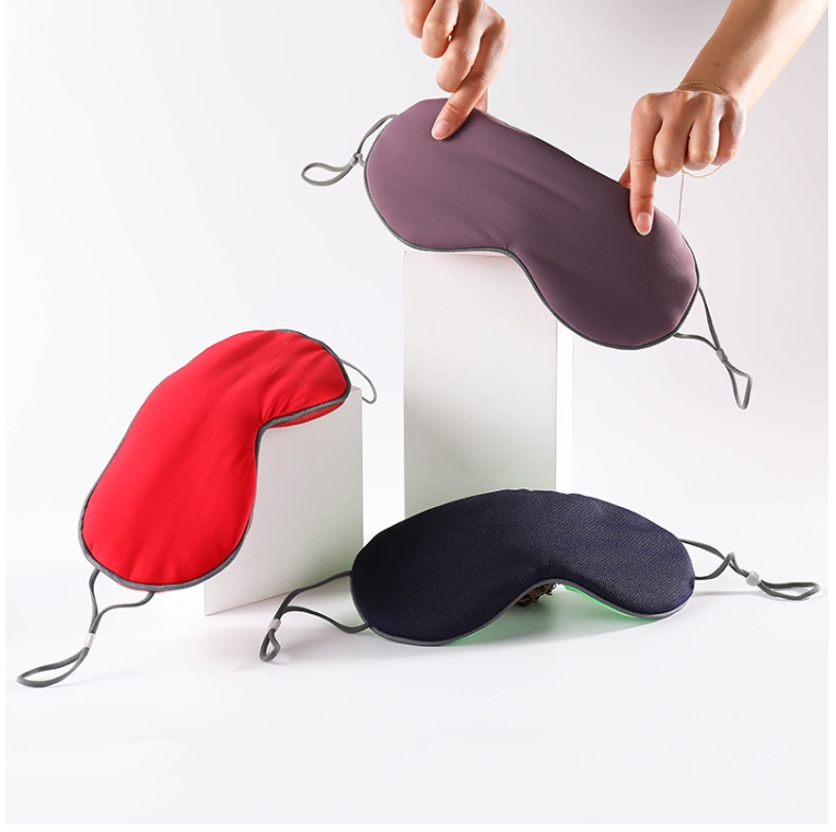 Sold as a set of 2. Double-sided Sleeping Eye Mask Cooling &amp; Warming Dual Purpose Ice Silk Eye Masks