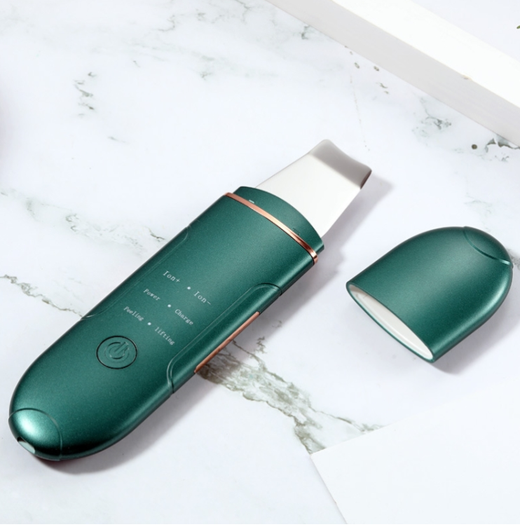 Ultrasonic Electric Facial Cleanser Blackhead Meter (Dark Green)