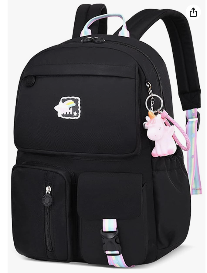 Barakara Mochila para crianças, Mochila escolar leve e bonita com Unicórnio Pingente , Mochila grande à prova d&#039;água para meninos de escola