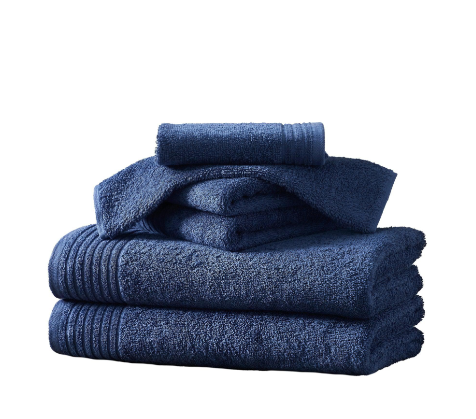6 Piece Set Cotton Bath Towels - Kasper Collection
