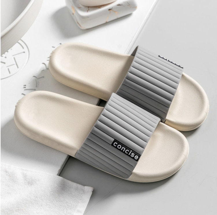 Men Women Couple Slippers Bathroom Bathing One Word Slippers Indoor Soft Bottom Cool Slippers