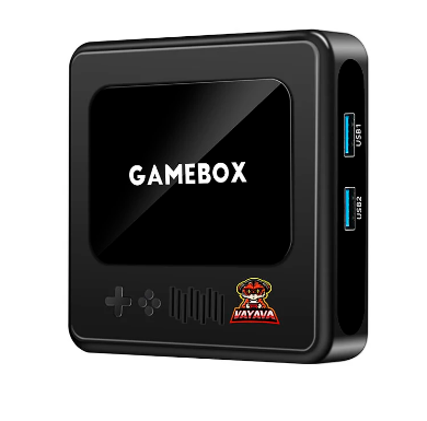 HANHIBR 32GB 128GB 20000 Games Emuelec 4.3 Retro TV Game Console MAME DC FC MD PS Game Box HD TV Game Player with Wireless Controllers - Black 32G