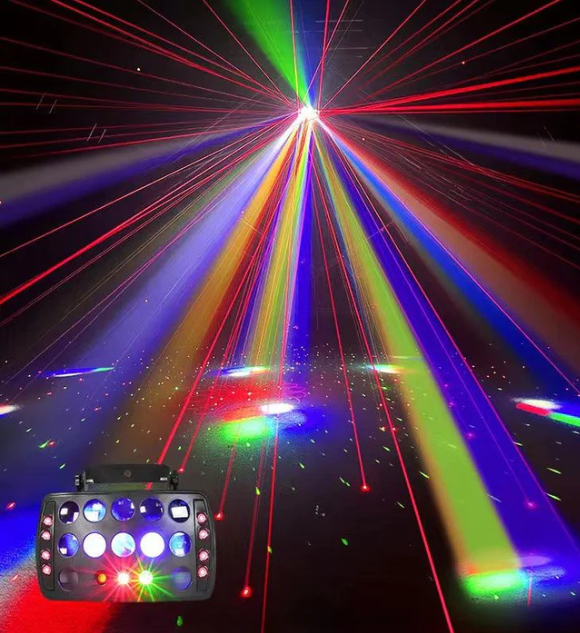 4 in 1 RGB laser rain butterfly laser light-B23