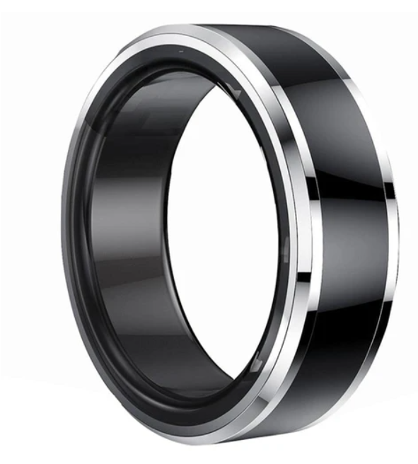 M1 Smart Ring Health Tracker 24-hour Heart Rate Blood Oxygen Monitor Exercise Calorie Consumption Recording - US Size 8 Diameter 18.4mm Circumference